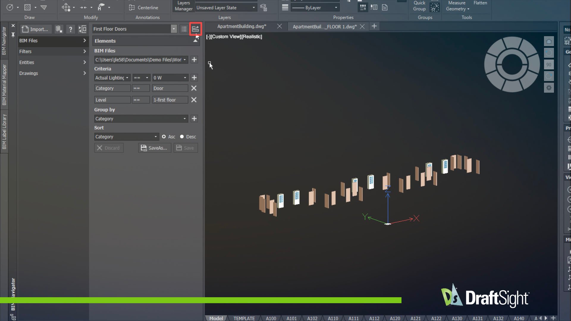 DraftSight BIM-Duomenų išgavimas