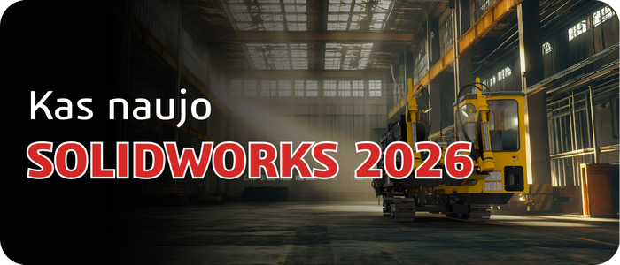 Kas naujo SOLIDWORKS 2026 banner