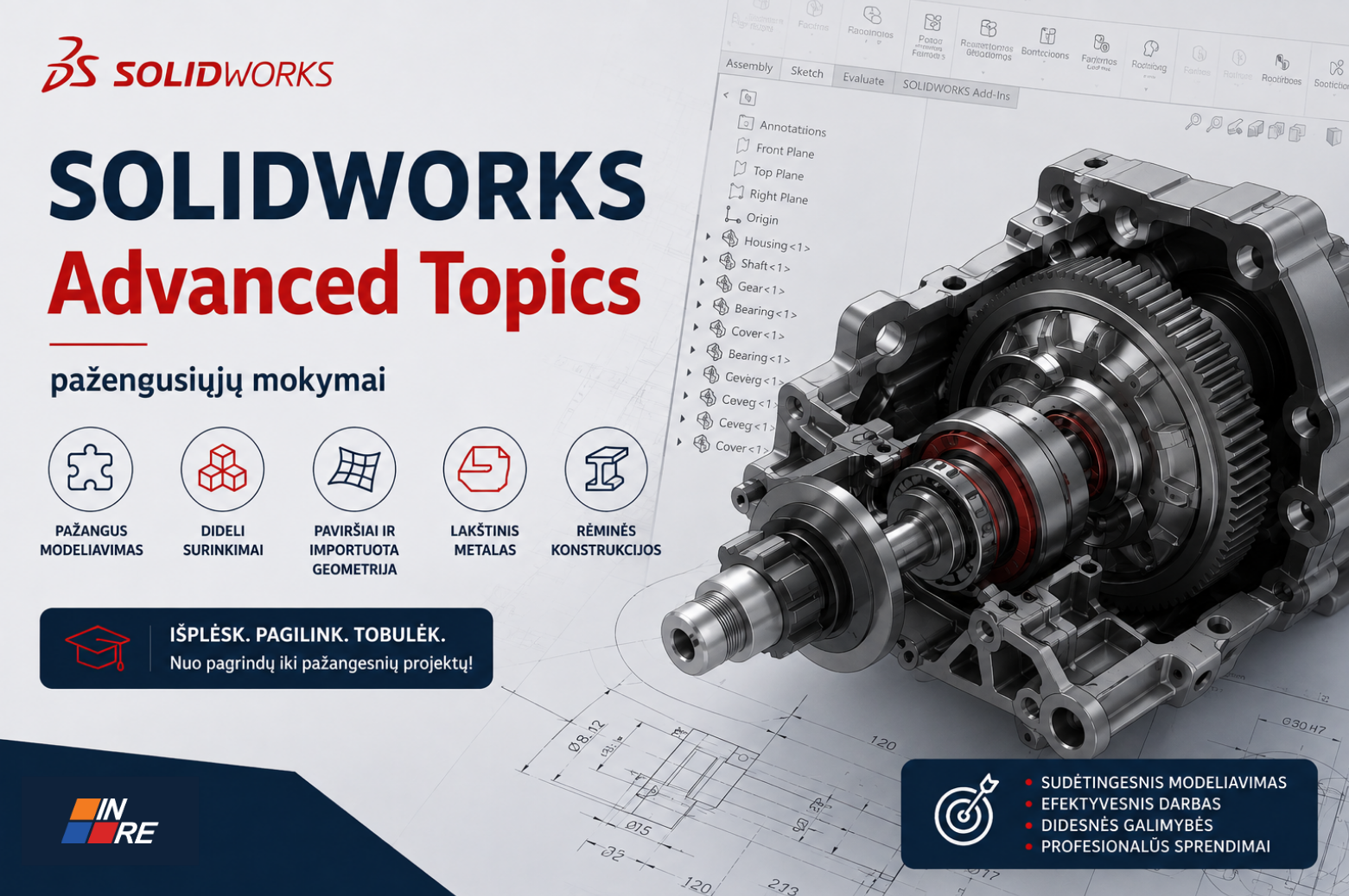 SOLIDWORKS Advanced Topics mokymai SOLIDWORKS Advanced Topics mokymai